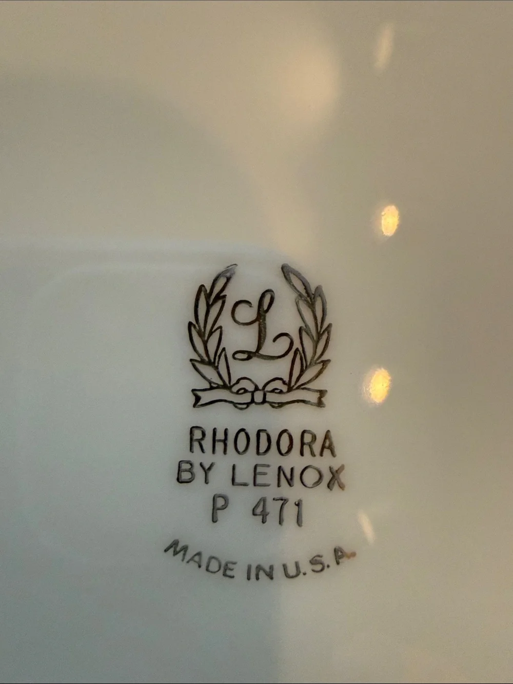Vintage Lenox Rhodora fine china 3 piece plate setting